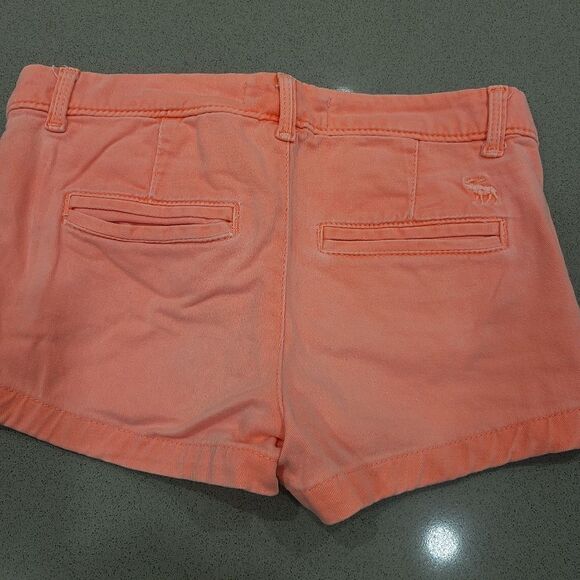 Abercrombie & Fitch Girl’s Chino Shorts Size 10 Pink Preppy Cute Cotton - Picture 4 of 5